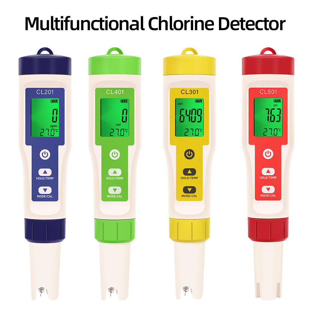 Aquarium Test Kit - デジタル水質検出器,温度計,スイミングプール用塩素テスター,飲料水,養殖,ph,cl2,r2,orp