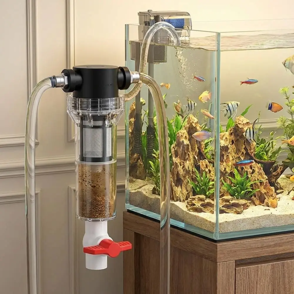 Aquarium Fish Rate - 1/2 3/4メスネジ式水槽用糞分離器 精密ろ過 効率的な分離 魚の排泄物コレクター 高流量