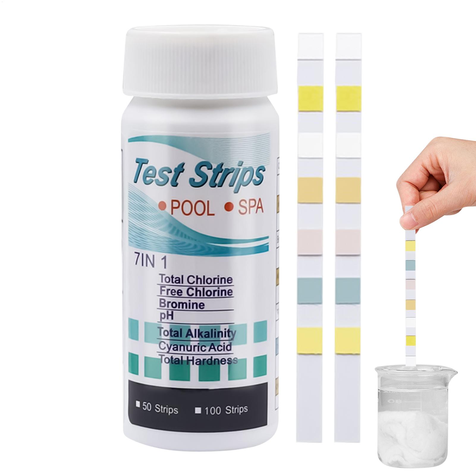 Aquarium Test Kit - 正確なプール水槽検査キット 100 個/箱 PH テストストリップ 7in1Spa