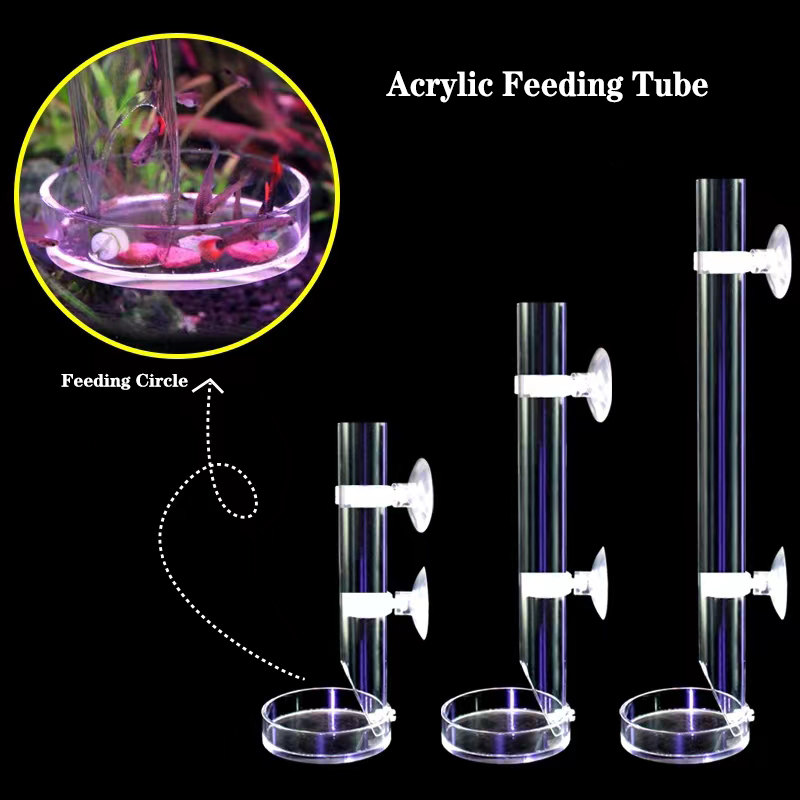 Aquarium Fish Price - 1個アクリル水族館フィーダチューブ皿透明水槽エビカタツムリエビ食品フィーダーボウル水族館付属品を供給