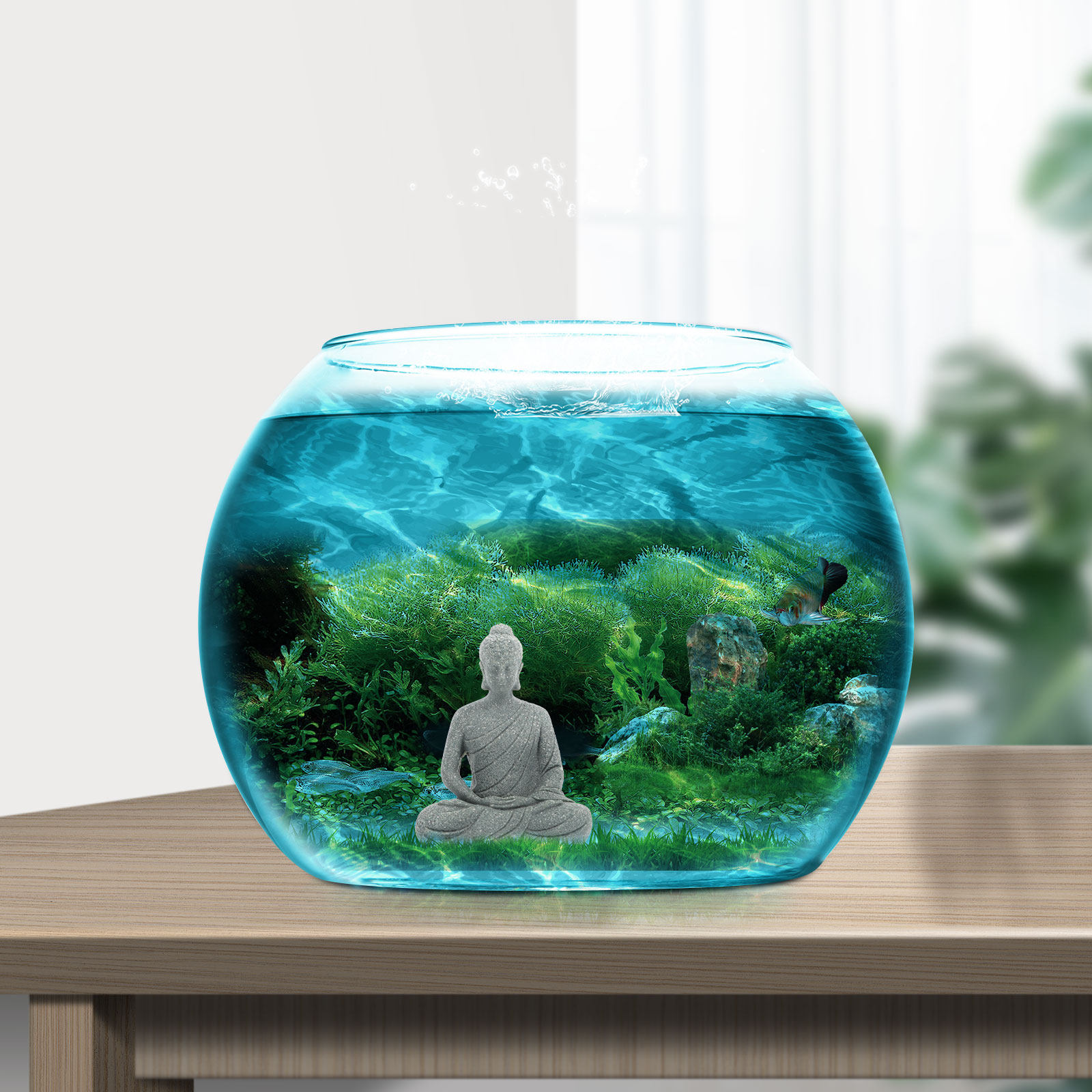 ミニ仏像樹脂製水槽飾り小型水槽仏像水中仏像彫刻デスクトップガ - Aquarium Fish Usa のレビューと価格
