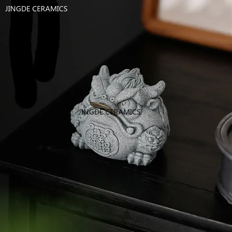 Fengshui-創造的な砂岩のティーペットの装飾,ゴールド - Aquarium Fish Gallery のレビューと価格