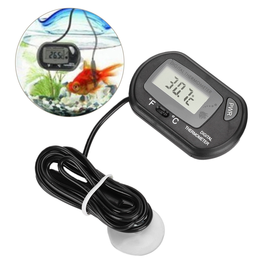 デジタル LCD センサー水族館水温計コントローラー有線水槽 - Aquarium Fish Yellow And Black のレビューと価格