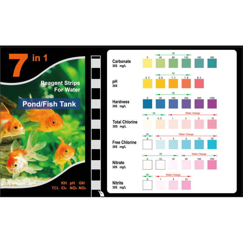 7-In-1 PH テストストリップ、水族館プールテストキッ - Aquarium Test Kit のレビューと価格
