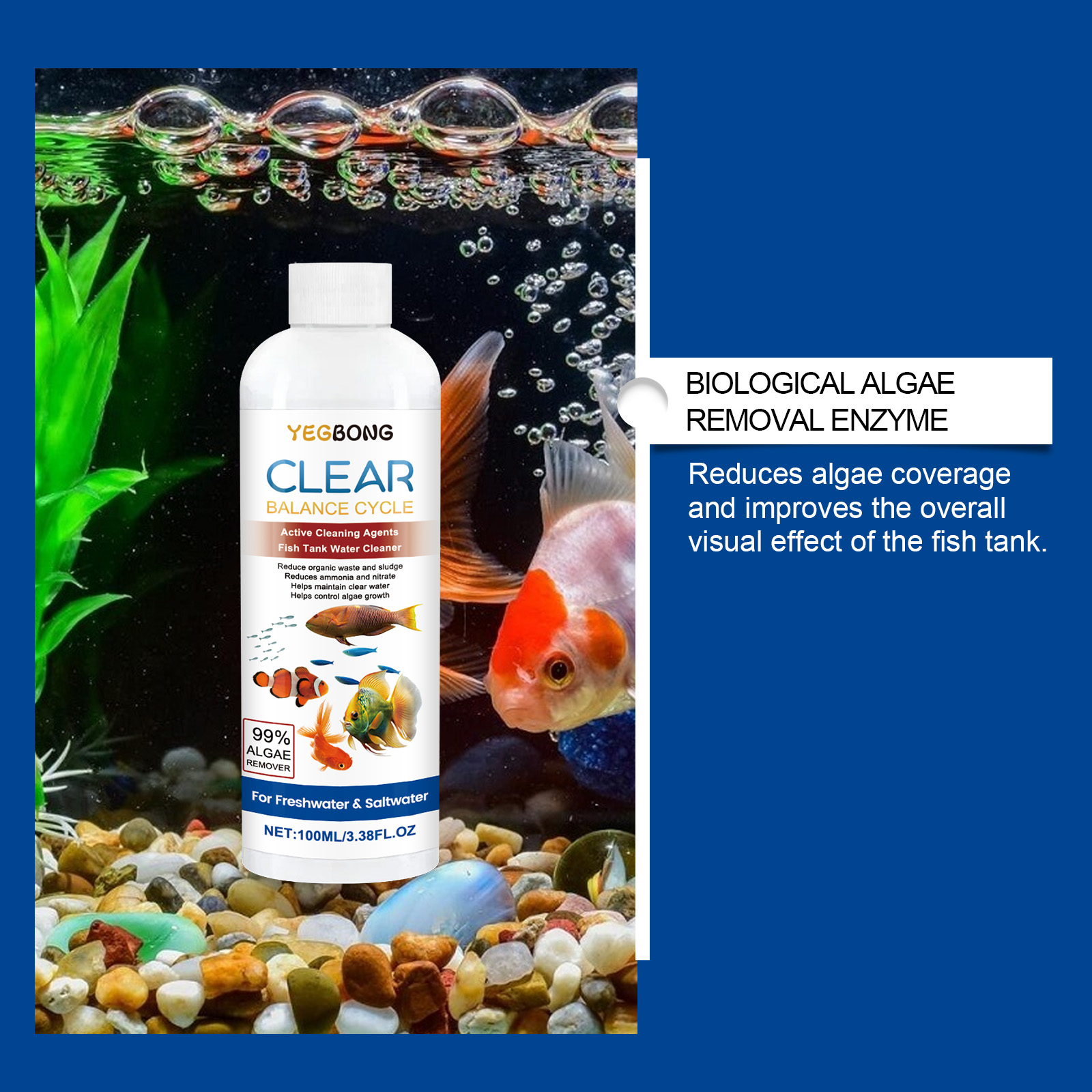 水族館の水精製器 100 ミリリットル淡水海水水槽クリーナー - Aquarium Fish Freshwater のレビューと価格