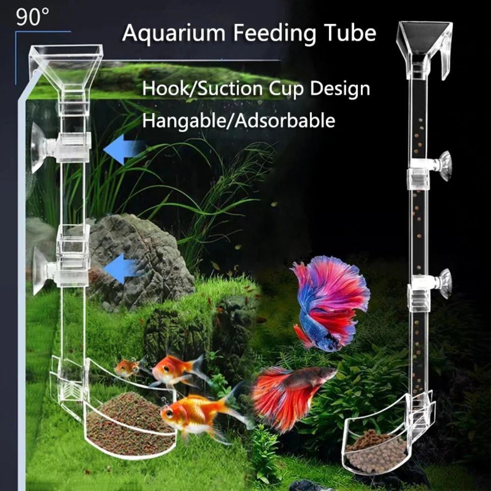 透明な水槽用フィーダーチューブ、吸盤付きアクリル水槽用フード - Aquarium Fish Price のレビューと価格