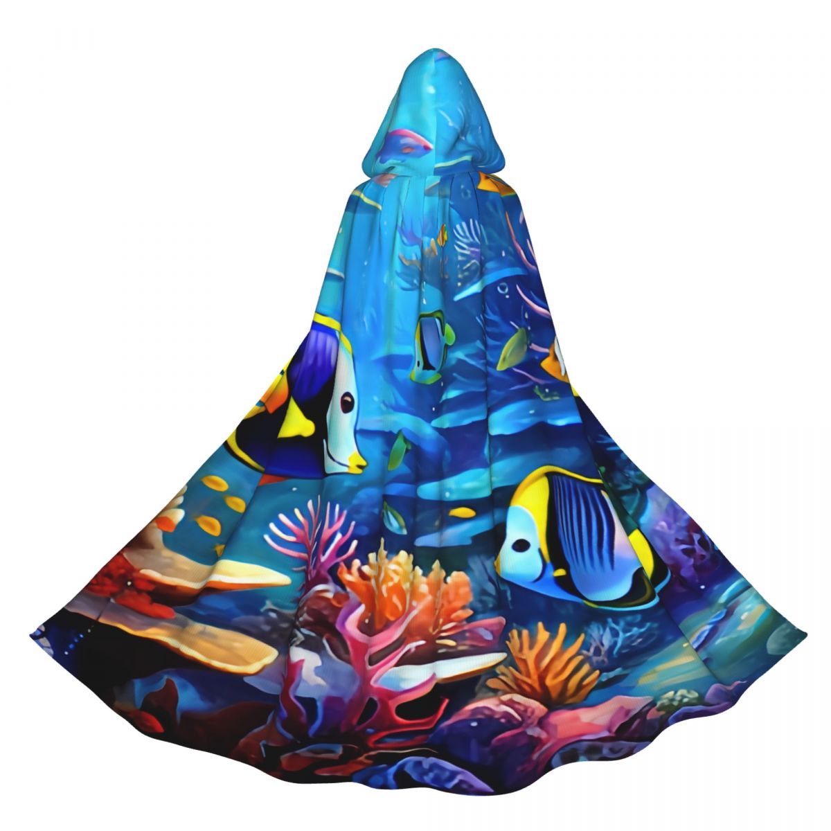 ユニセックス魔女パーティーリバーシブルフード付き大人の吸血鬼 - Aquarium Queen Fish のレビューと価格