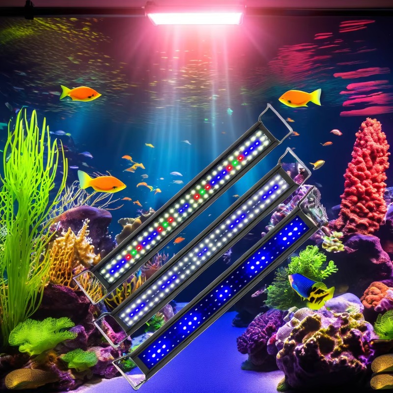 172145 RGB 30W LED水槽照明 プラスチックア - Aquarium Fish Rate のレビューと価格