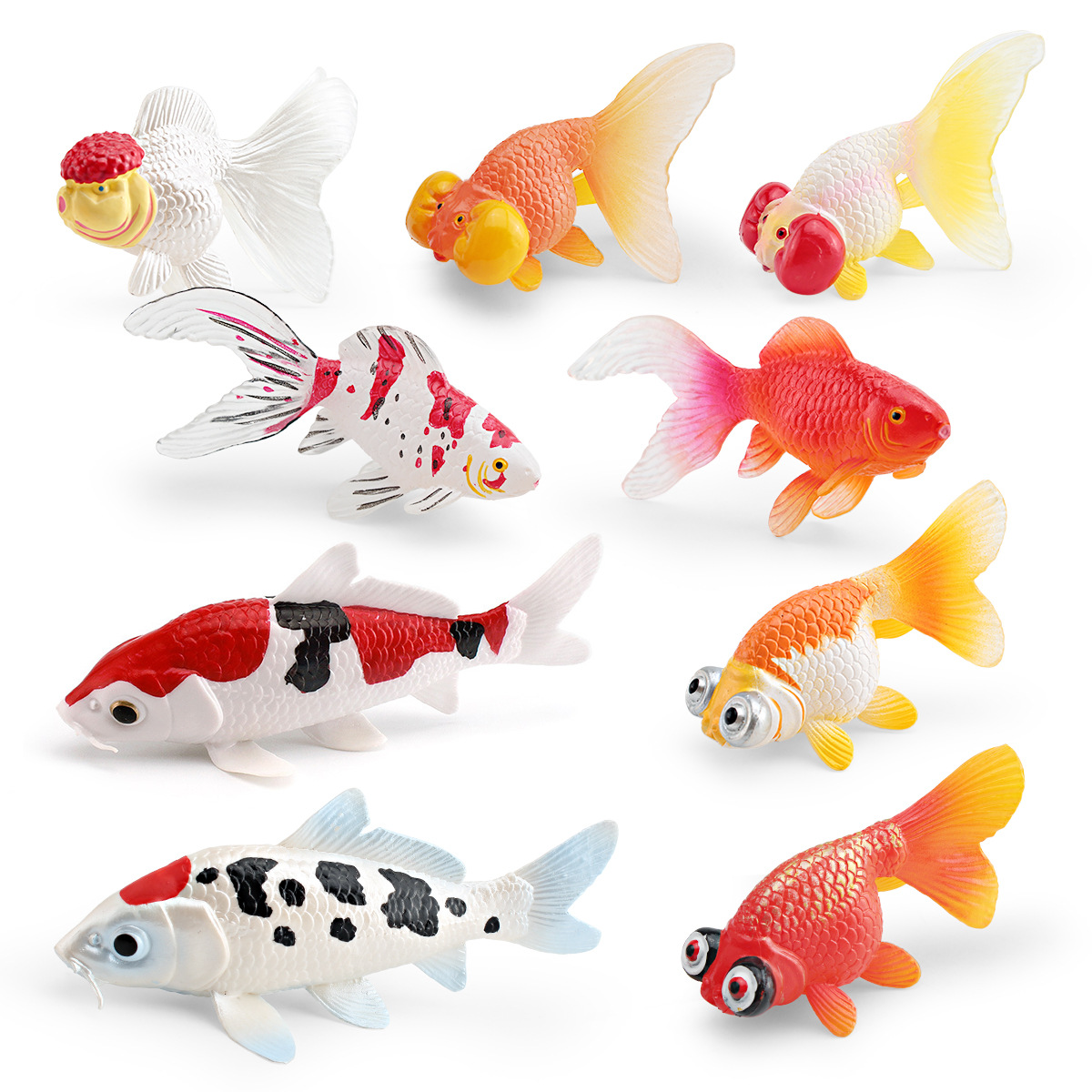 カラフルなリアルなプラスチック金魚シミュレーション偽魚浮遊水 - Aquarium Fish Reviews のレビューと価格