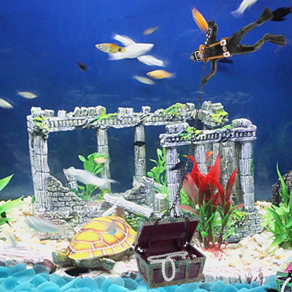 樹脂製水槽飾り 空気圧式実物大魚タンク装飾 ブラック クリエ - Aquarium Fish Price のレビューと価格