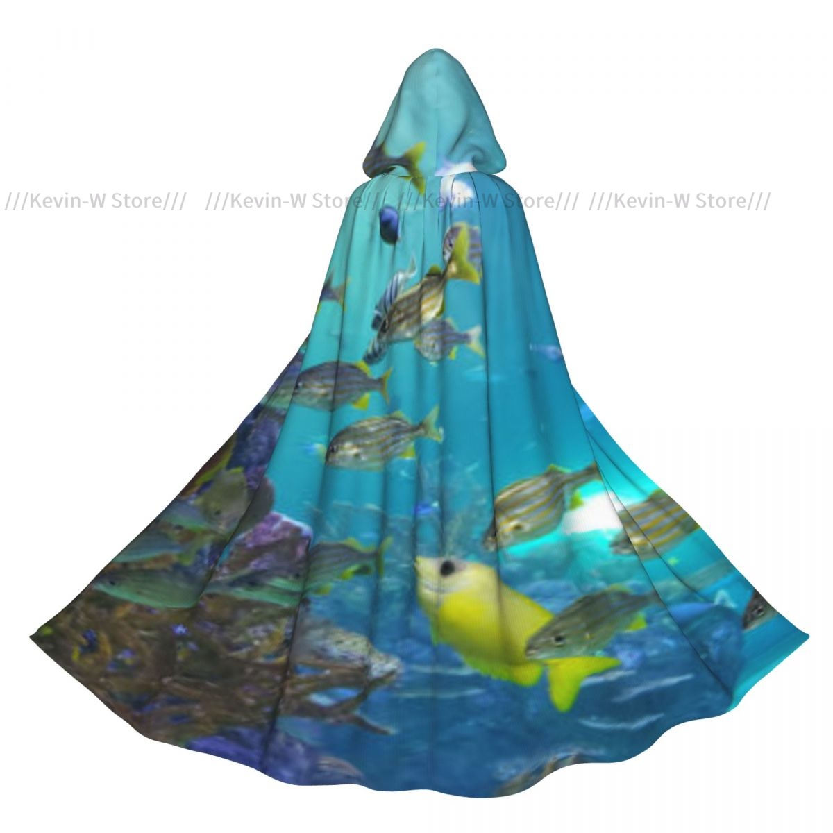 水槽の内側の魚フード付きマントポリエステルユニセックス魔女ケ - Aquarium Queen Fish のレビューと価格