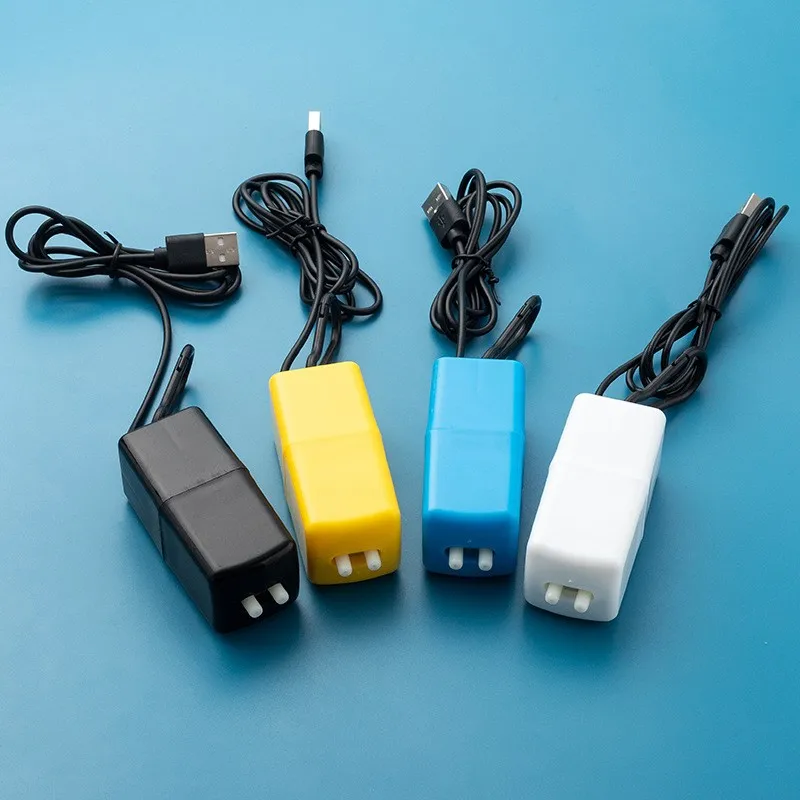 1Pc 二重穴水槽酸素水族館エアポンプ USB 家庭用ミニエ - Aquarium Fish Yellow And Black のレビューと価格