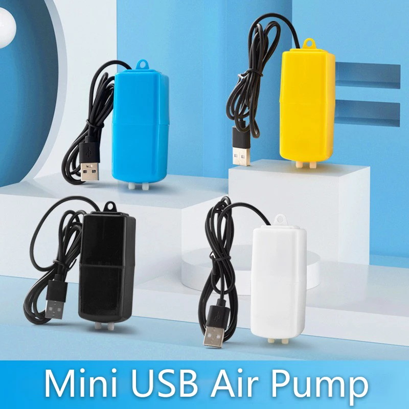 1Pc 二重穴水槽酸素水族館エアポンプ USB 家庭用ミニエ - Aquarium Fish Yellow And Black のレビューと価格