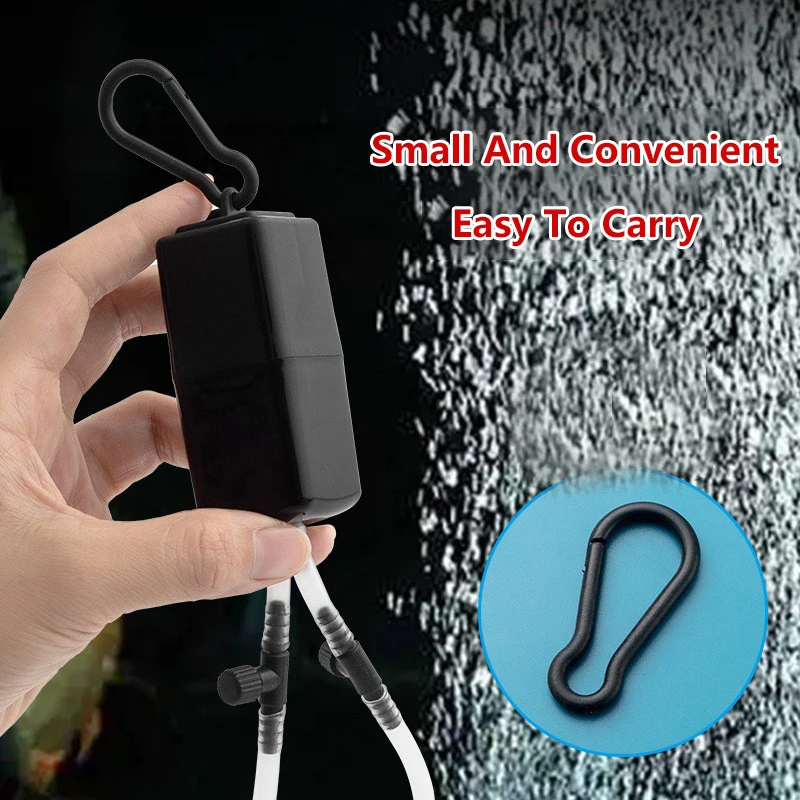 1Pc 二重穴水槽酸素水族館エアポンプ USB 家庭用ミニエ - Aquarium Fish Yellow And Black のレビューと価格