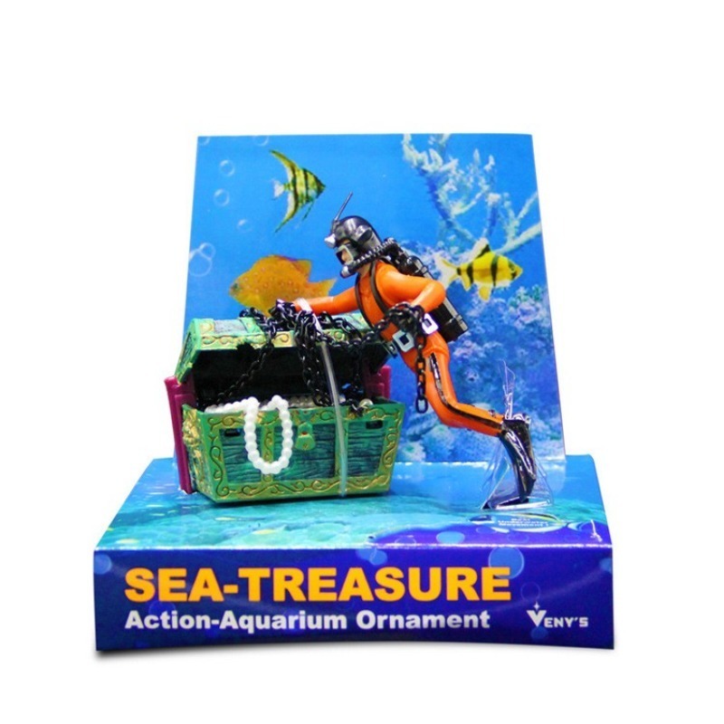 フロッグマンフィッシュタンクの装飾、造園水族館海賊宝物、1個 - Aquarium Fish Price のレビューと価格